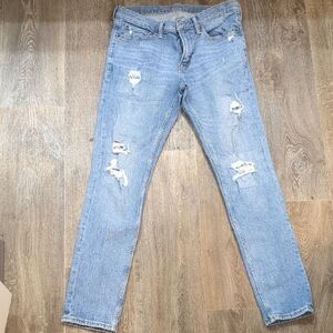 Old Navy Light Blue Distressed Skinny Jeans